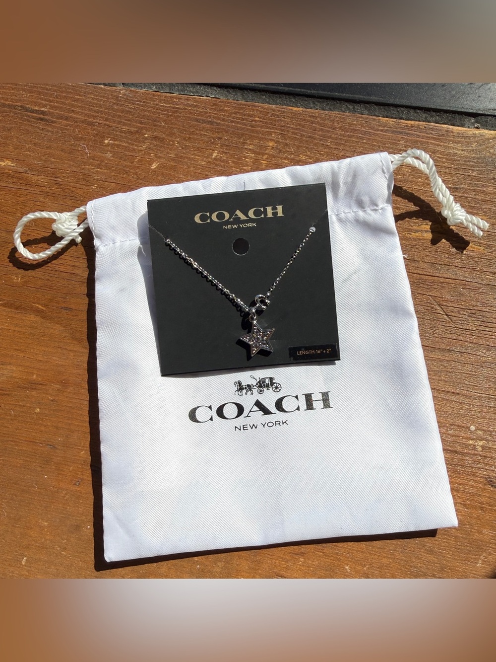 COACH C7777 SLV Necklace 16”+2”